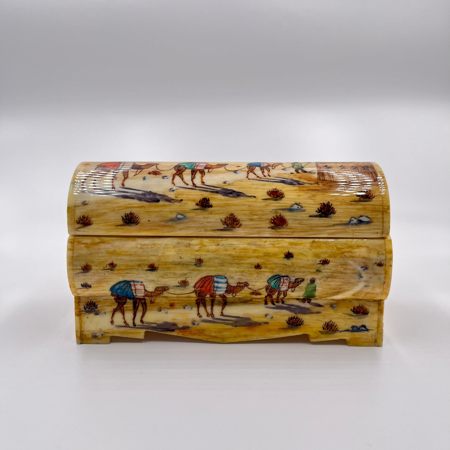 Persian Hand painted camel bone box
