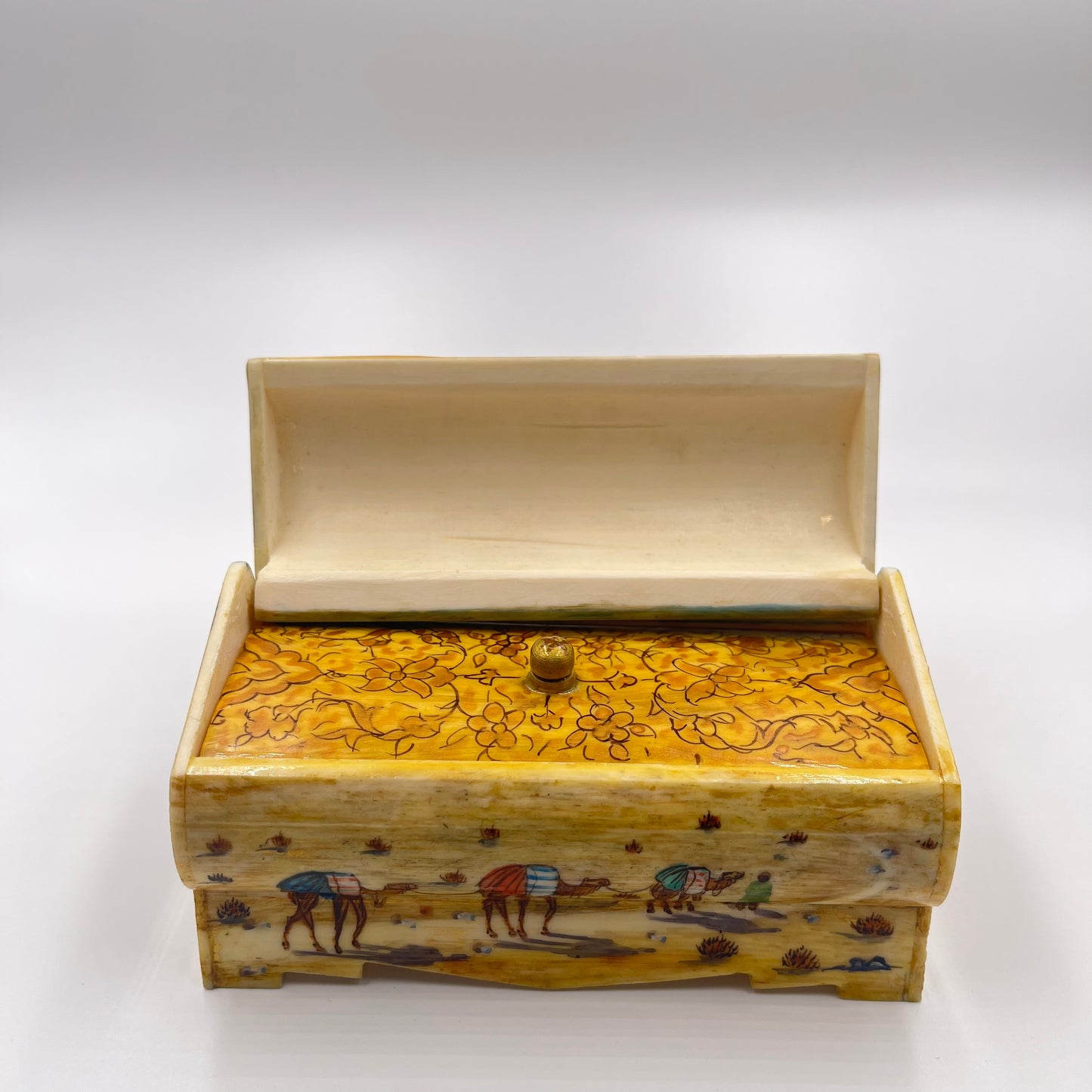 Persian Hand painted camel bone box
