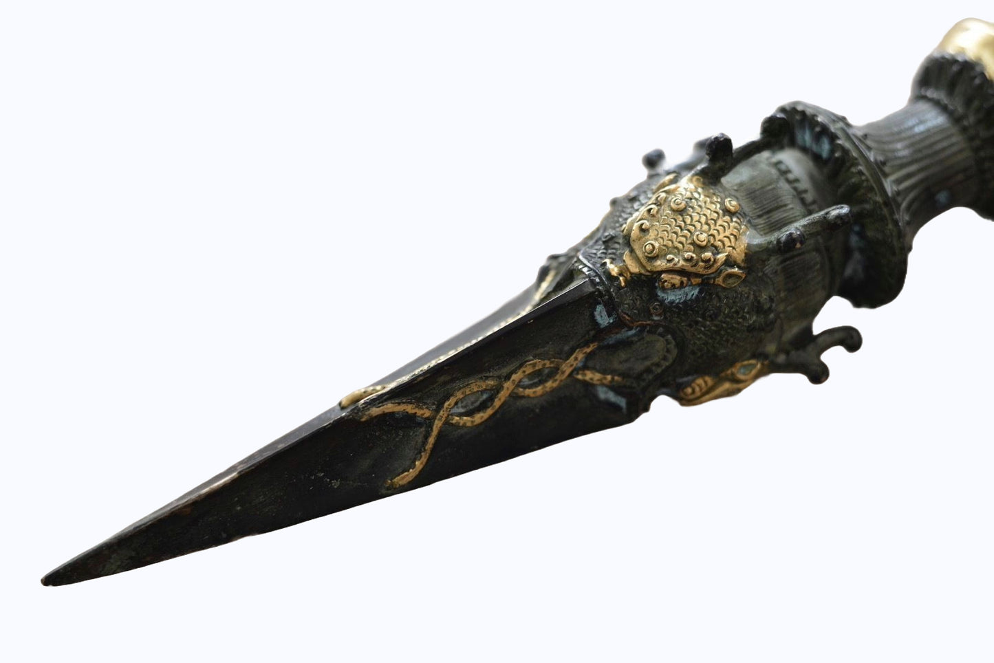 Ancient Tibetan Phurba with pedestal