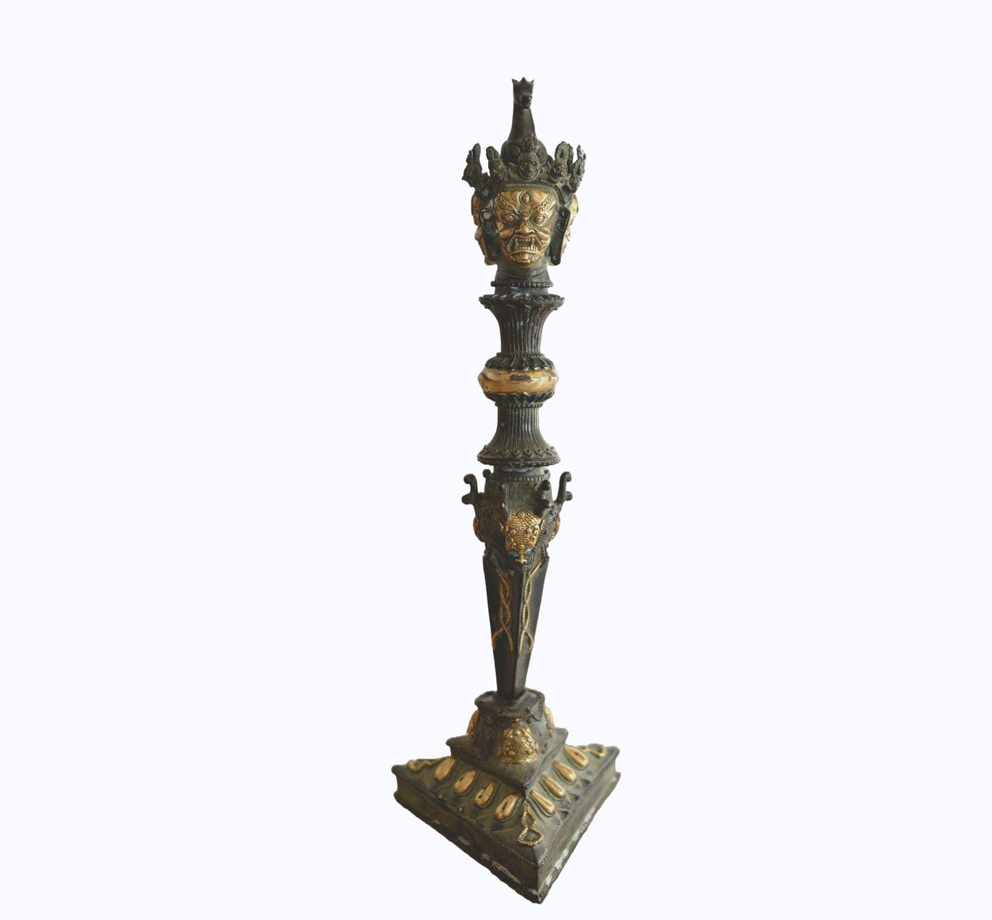 Ancient Tibetan Phurba with pedestal