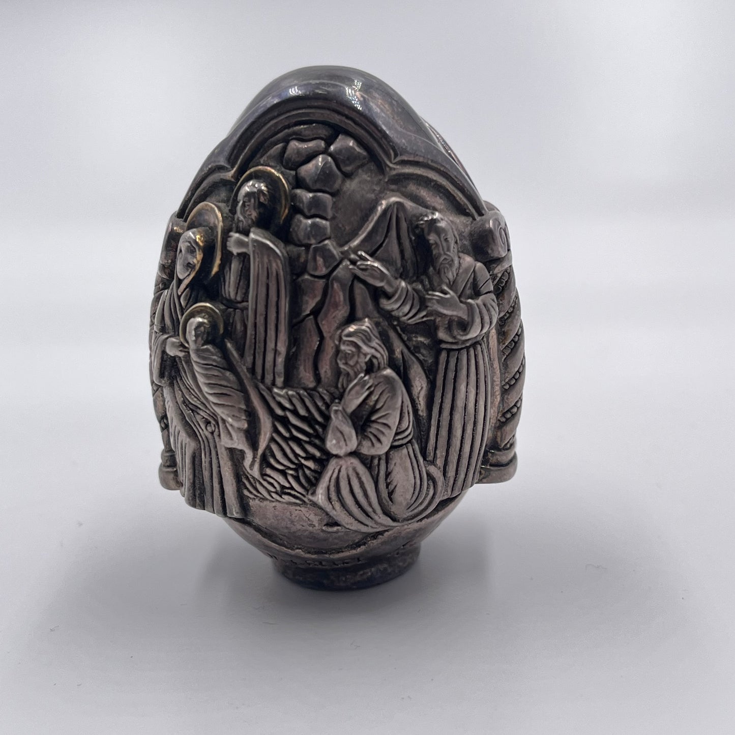 Greek Orthodox Conception/Resurrection Easter Egg .999 Silver