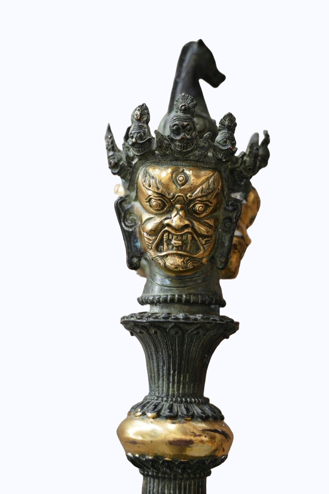 Ancient Tibetan Phurba with pedestal