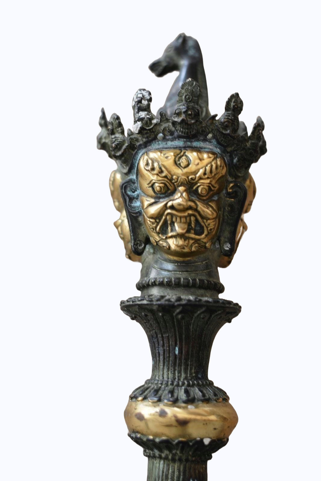 Ancient Tibetan Phurba with pedestal