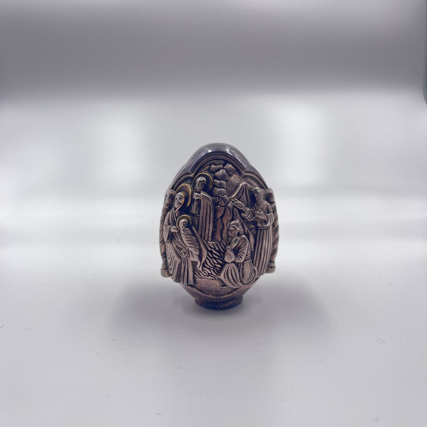 Greek Orthodox Conception/Resurrection Easter Egg .999 Silver